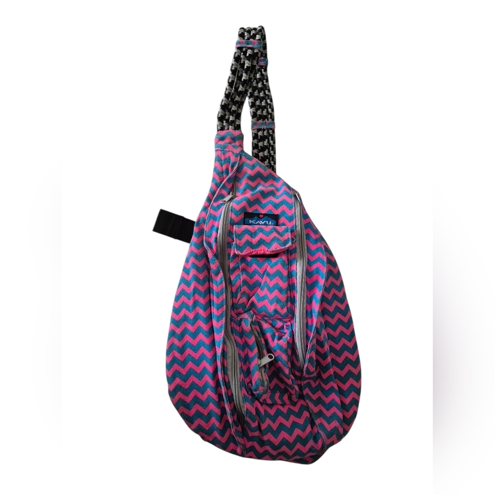 KAVU Pink and‎ Blue Zigzag Women's Bag